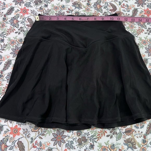 Aerie Skort Skirt Small Athletic Activewear Black Crossover V Waist B13 - Picture 3 of 8